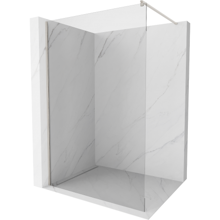 Mexen Kioto paroi de douche Walk-in 155 x 200 cm, transparent 8 mm, nickel brossé - 800-155-101-97-00