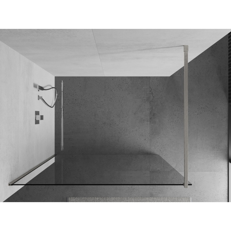 Mexen Kioto dušisein Walk-in 160 x 200 cm, läbipaistev 8 mm, harjatud nikkel - 800-160-101-97-00