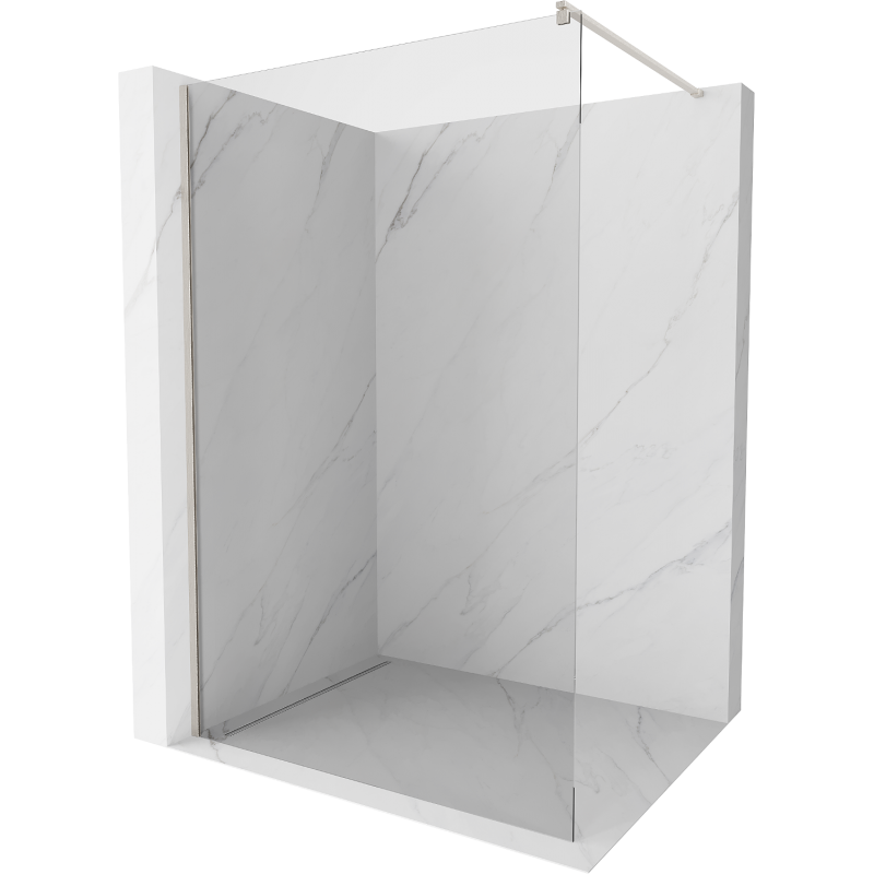 Mexen Kioto duschvägg Walk-in 170 x 200 cm, transparent 8 mm, borstad nickel - 800-170-101-97-00