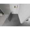 Mexen Kioto Duschwand Walk-in 100 x 200 cm, transparent/frostig 8 mm, gebürstetes Gold - 800-100-101-55-35