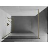Mexen Kioto paroi de douche Walk-in 110 x 200 cm, transparent/opaque 8 mm, doré brossé - 800-110-101-55-35