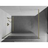 Mexen Kioto dušisein Walk-in 130 x 200 cm, läbipaistev/matt 8 mm, kuldne harjatud - 800-130-101-55-35