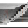 Mexen Kioto Duschwand Walk-in 70 x 200 cm, transparent/gefrostet 8 mm, gebürstetes Kupfer - 800-070-101-65-35