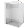 Mexen Kioto Duschwand Walk-in 90 x 200 cm, transparent/frost 8 mm, gebürstetes Kupfer - 800-090-101-65-35