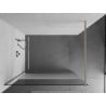 Mexen Kioto douchewand Walk-in 90 x 200 cm, transparant/matglas 8 mm, geborsteld nikkel - 800-090-101-97-35