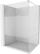 Mexen Kioto zidni tuš Walk-in 120 x 200 cm, prozirna/mat staklo 8 mm, brušeni nikal - 800-120-101-97-35