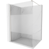 Mexen Kioto Walk-in Shower Wall 130 x 200 cm, Transparent/Frosted 8 mm, Brushed Nickel - 800-130-101-97-35