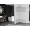 Mexen Kioto shower screen Walk-in 140 x 200 cm, transparent/frosted 8 mm, brushed nickel - 800-140-101-97-35