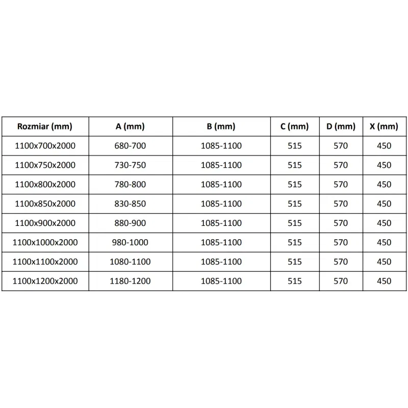 Mexen Velar schuifbare douchecabine 110 x 75 cm, grafiet, wit - 871-110-075-41-20