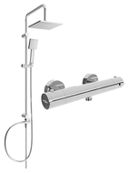 Mexen Tord ensemble de douche extérieur avec pomme de douche et robinet thermostatique Kai, chrome - 77100200-00