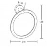 Mexen Tiber Handtuchhalter, Chrom - 7050532-00