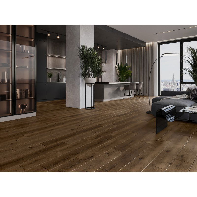 Mexen Strasburg paneles de vinilo 1240 x 182 mm SPC 6,5 mm, base IXPE 1,5 mm, 4 V-Junta, Roble - F1033-1240-182-505-4V1-01