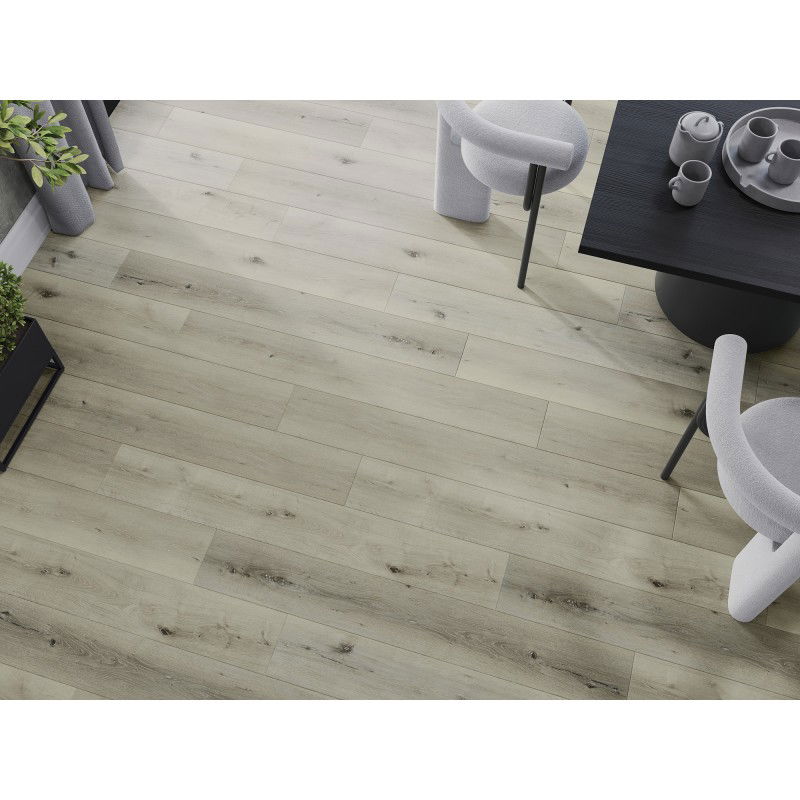 Mexen Silver Lake painéis vinílicos 1240 x 182 mm SPC 6,5 mm, base IXPE 1,5 mm, 4 V-Fuga, Carvalho - F1034-1240-182-505-4V1-01