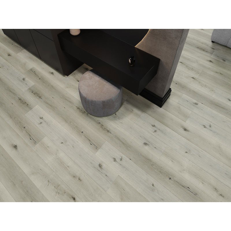 Mexen Silver Lake vinylpaneler 1240 x 182 mm SPC 6,5 mm, IXPE underlag 1,5 mm, 4 V-fog, Ek - F1034-1240-182-505-4V1-01