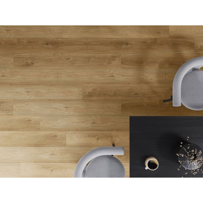 Mexen Sunset Hills vinyylipaneelit 1240 x 182 mm SPC 6,5 mm, IXPE-alusmateriaali 1,5 mm, 4 V-ura, Tammipuu