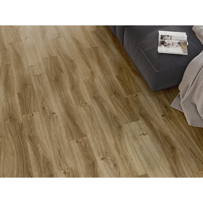 Mexen Amsterdam vinylpanelen 1240 x 182 mm SPC 6,5 mm, onderlaag IXPE 1,5 mm, 4 V-voeg, Eik - F1042-1240-182-505-4V1-01