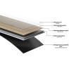 Mexen Charter Oak vinylpanelen 1240 x 182 mm SPC 6,5 mm, onderlaag IXPE 1,5 mm, 4 V-groef, Eik - F1022-1240-182-505-4V1-01