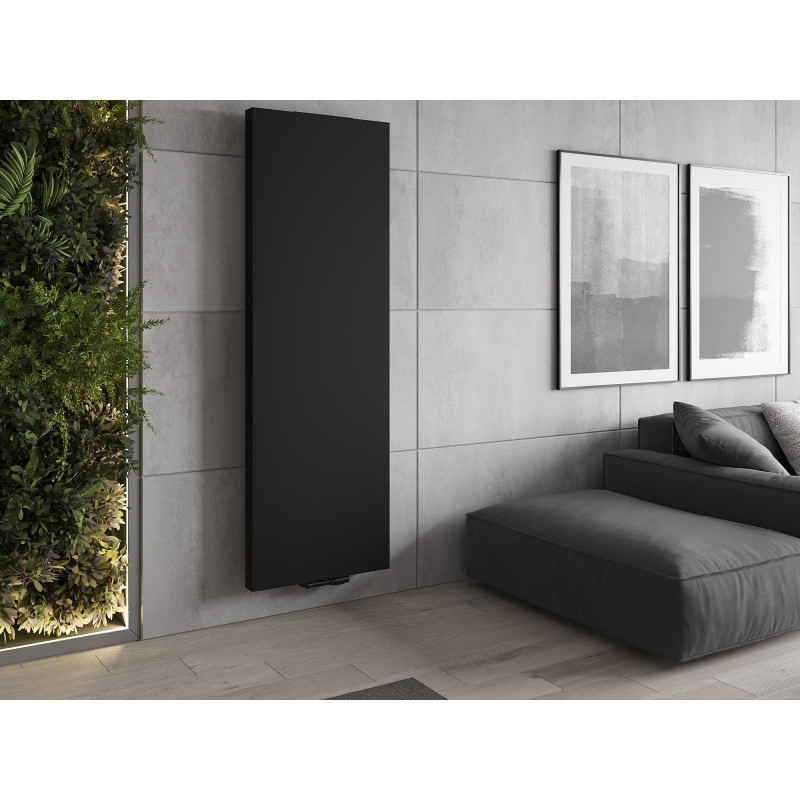 Mexen VS20S Flat plaatradiator 2000 x 300 mm, onderste centrale aansluiting, 709 W, zwart - W6-200-030-70 - W6VS20S-200-030-70
