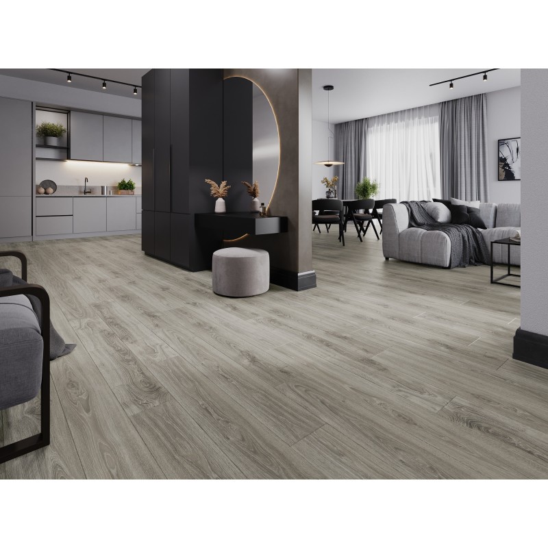 Mexen Silver Creek vinyylilaatat 1240 x 182 mm SPC 6,5 mm, IXPE-alusta 1,5 mm, 4 V-viiste, Tammi - F1047-1240-182-505-4V1-01