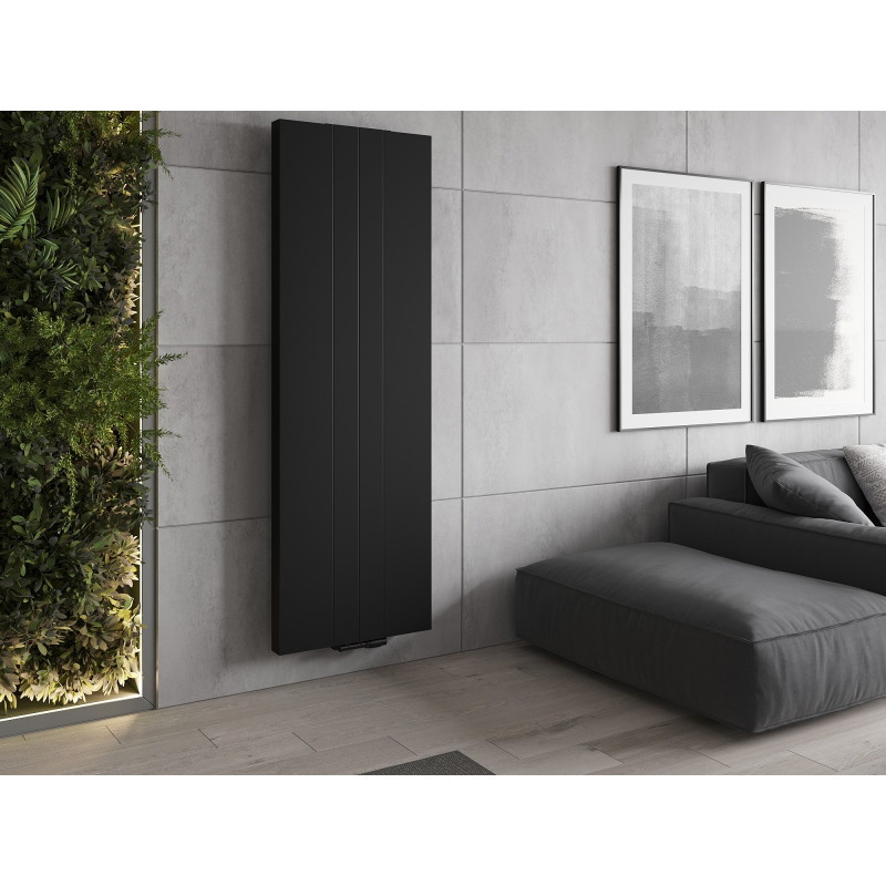 Mexen VS20SL Plattenheizkörper Line 1400 x 300 mm, mittiger Bodenanschluss, 534 W, schwarz - W6-140-030-70