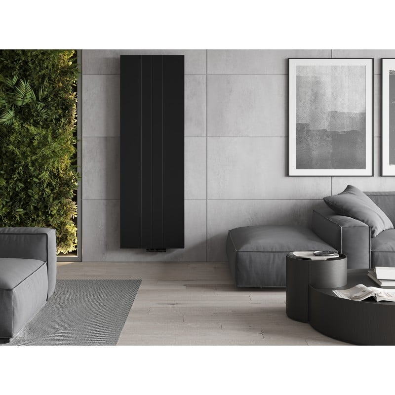 Mexen Line VS20SL panel radiator 1600 x 300 mm, bottom middle connection, 596 W, black - W6VS20SL-160-030-70