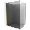 Mexen Kioto douchewand Walk-in 130 x 200 cm, grafiet 8 mm, goud geborsteld - 800-130-101-55-40