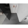 Mexen Kioto paroi de douche Walk-in 70 x 200 cm, graphite 8 mm, laiton brossé - 800-070-101-65-40