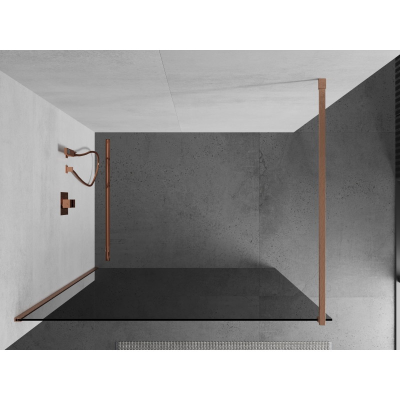 Mexen Kioto dušisein Walk-in 70 x 200 cm, grafiit 8 mm, harjatud vask - 800-070-101-65-40