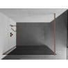Mexen Kioto paroi de douche Walk-in 80 x 200 cm, graphite 8 mm, cuivre brossé - 800-080-101-65-40