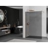 Mexen Kioto Walk-in Duschwand 90 x 200 cm, grafit 8 mm, gebürstetes Kupfer - 800-090-101-65-40