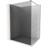 Mexen Kioto Walk-in Duschwand 90 x 200 cm, grafit 8 mm, gebürstetes Kupfer - 800-090-101-65-40