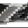 Mexen Kioto Walk-in Duschwand 100 x 200 cm, graphit 8 mm, gebürstetes Messing - 800-100-101-65-40