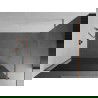 Mexen Kioto Walk-in Duschwand 100 x 200 cm, graphit 8 mm, gebürstetes Messing - 800-100-101-65-40