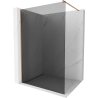 Mexen Kioto shower wall Walk-in 110 x 200 cm, graphite 8 mm, brushed copper - 800-110-101-65-40