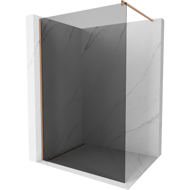 Mexen Kioto dušisein Walk-in 120 x 200 cm, grafiit 8 mm, harjatud vask - 800-120-101-65-40