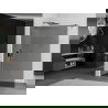 Mexen Kioto Walk-in Duschwand 90 x 200 cm, graphit 8 mm, gebürstetes gun gray - 800-090-101-66-40