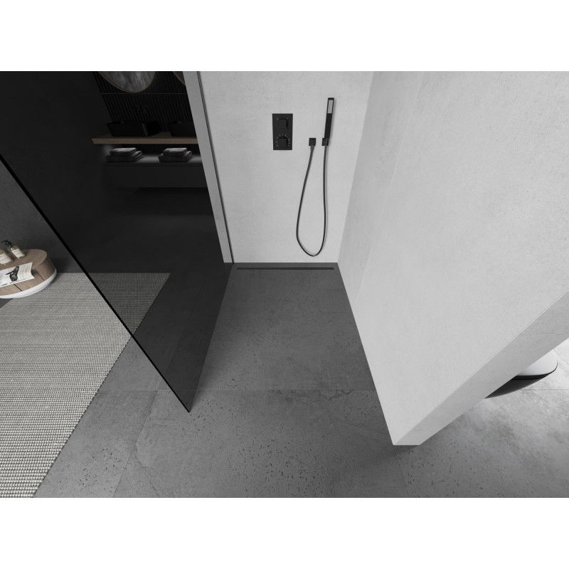 Mexen Kioto dušas siena Walk-in 120 x 200 cm, grafīts 8 mm, gun gray matēts - 800-120-101-66-40