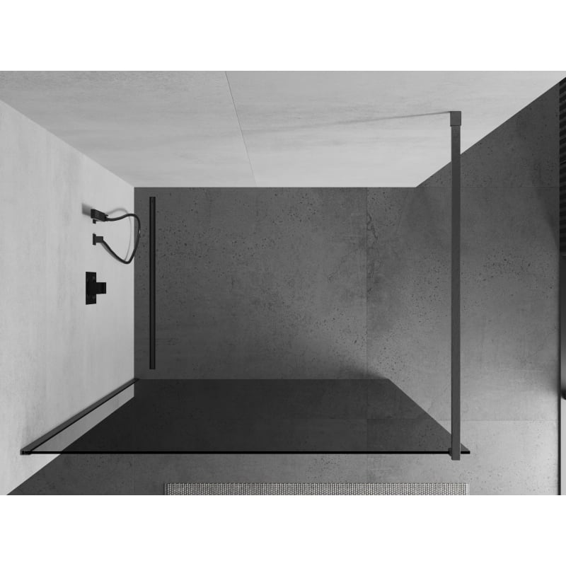 Mexen Kioto dušisein Walk-in 120 x 200 cm, grafiit 8 mm, harjatud püssihall - 800-120-101-66-40