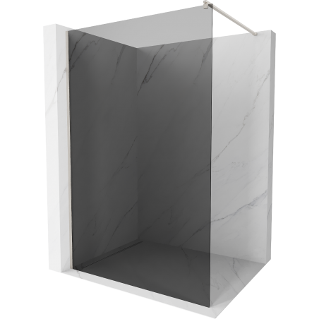 Mexen Kioto Duschwand Walk-in 80 x 200 cm, Graphit 8 mm, gebürsteter Nickel - 800-080-101-97-40