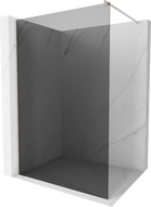 Mexen Kioto tuš zid Walk-in 90 x 200 cm, grafit 8 mm, brušeni nikal - 800-090-101-97-40