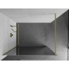 Mexen Kioto dušisein Walk-in 90 x 200 cm, peegel 8 mm, kuldne harjatud - 800-090-101-55-50