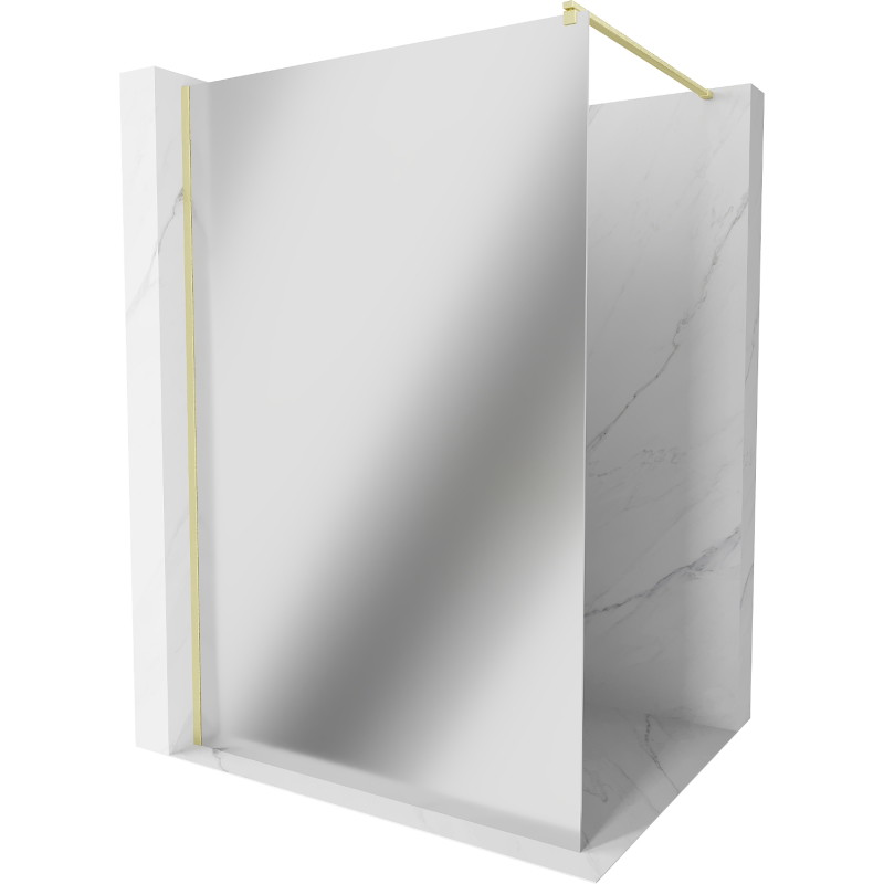 Mexen Kioto dušisein Walk-in 100 x 200 cm, peegel 8 mm, kuldne harjatud - 800-100-101-55-50