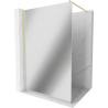 Mexen Kioto douchewand Walk-in 100 x 200 cm, spiegel 8 mm, goud geborsteld - 800-100-101-55-50