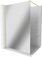 Mexen Kioto Walk-in tuš paravan 100 x 200 cm, ogledalo 8 mm, zlatna četkana - 800-100-101-55-50