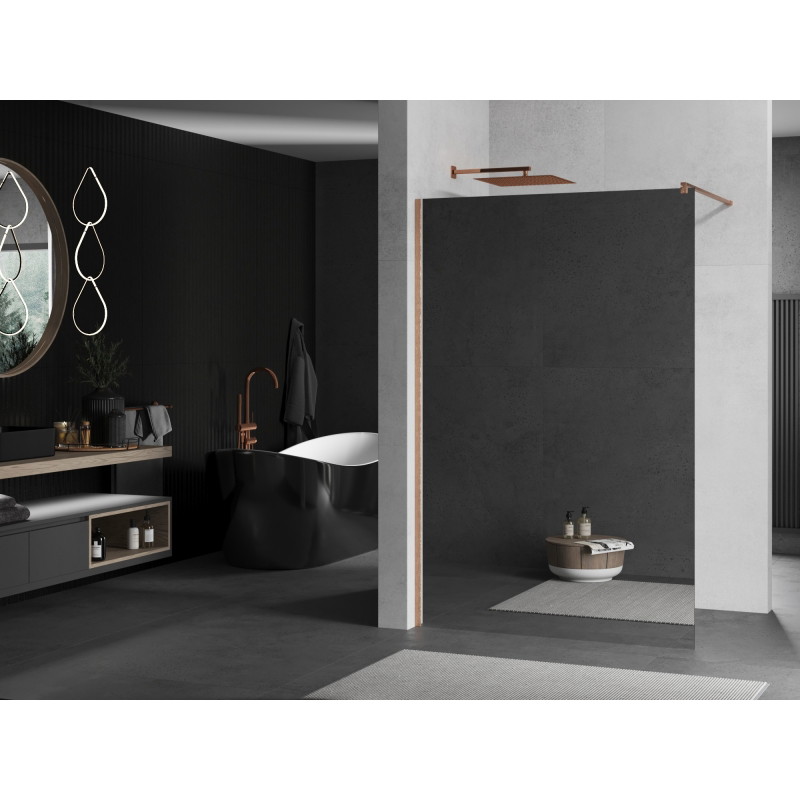 Mexen Kioto dušisein Walk-in 80 x 200 cm, peegel 8 mm, harjatud vask - 800-080-101-65-50