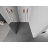 Mexen Kioto Walk-in-Duschwand 100 x 200 cm, Spiegel 8 mm, gebürstetes Messing - 800-100-101-65-50