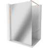 Mexen Kioto douchewand Walk-in 130 x 200 cm, spiegel 8 mm, geborsteld koper - 800-130-101-65-50