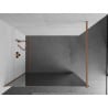 Mexen Kioto paroi de douche Walk-in 140 x 200 cm, miroir 8 mm, cuivre brossé - 800-140-101-65-50