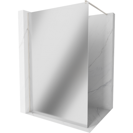 Mexen Kioto Walk-in Shower Wall 80 x 200 cm, Mirror 8 mm, Brushed Nickel - 800-080-101-97-50