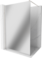 Mexen Kioto Walk-in tuš stijena 80 x 200 cm, ogledalo 8 mm, brušeni nikal - 800-080-101-97-50